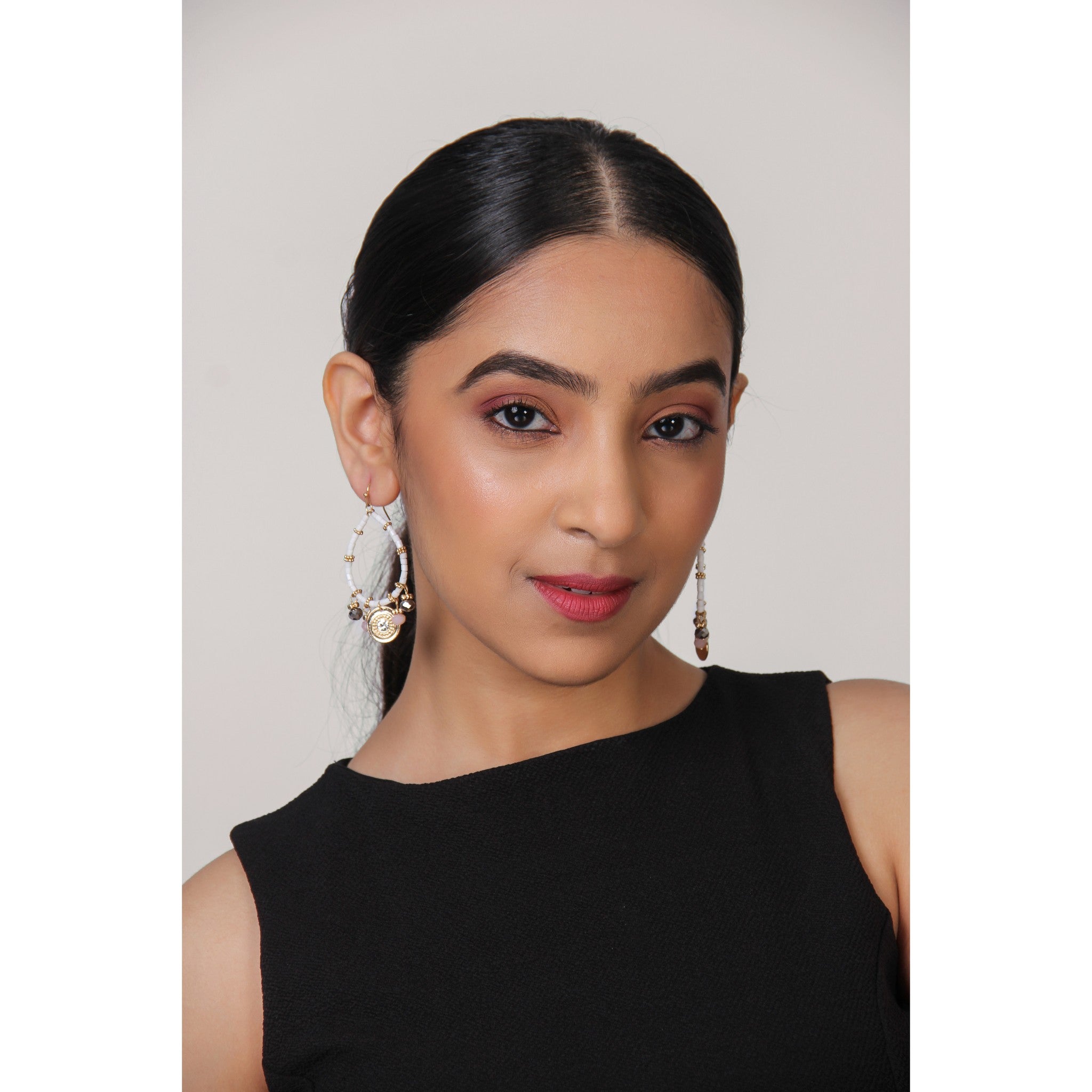 Balabooste Earrings from Paris - White Earring with drops