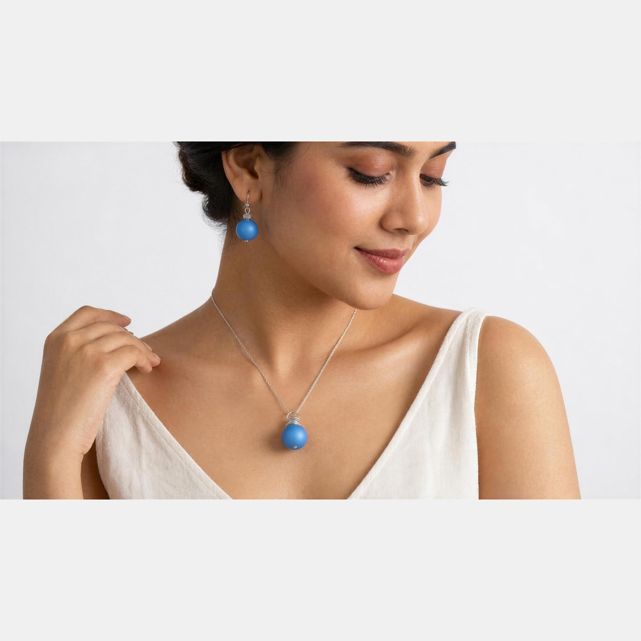 Murano Parure Pearls Glass with Earrings