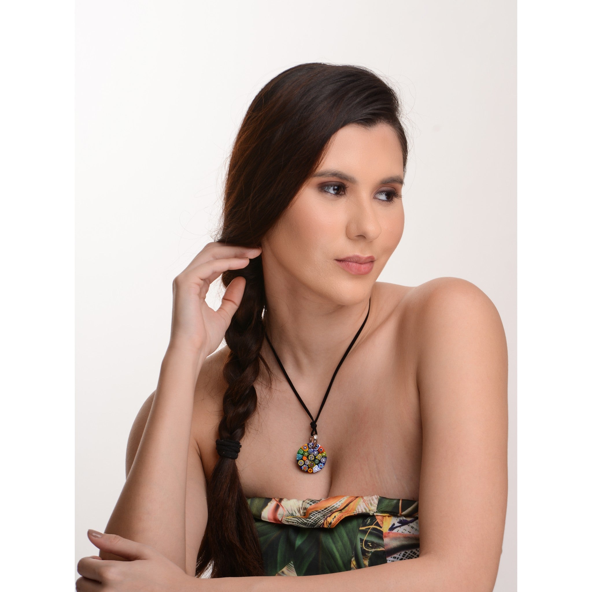 Murano Glass Pendant Earring Set, Italy