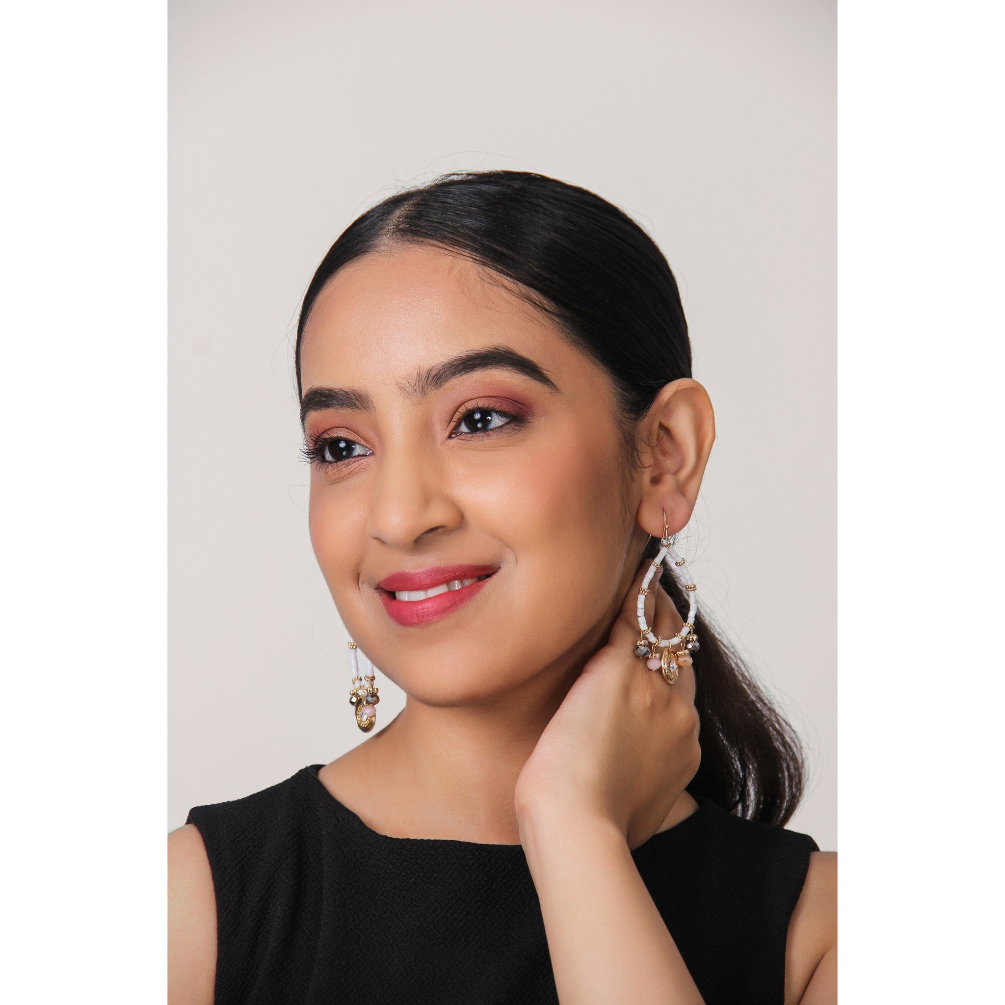 Balabooste Earrings from Paris - White Earring with drops
