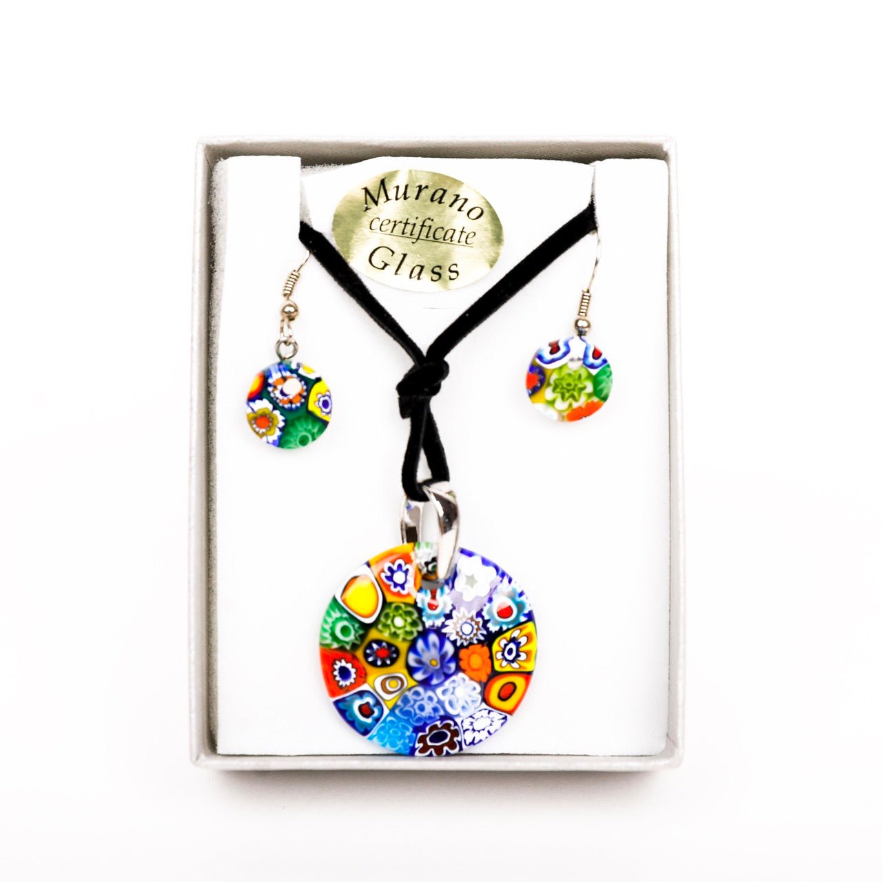 Murano Glass Pendant Earring Set, Italy