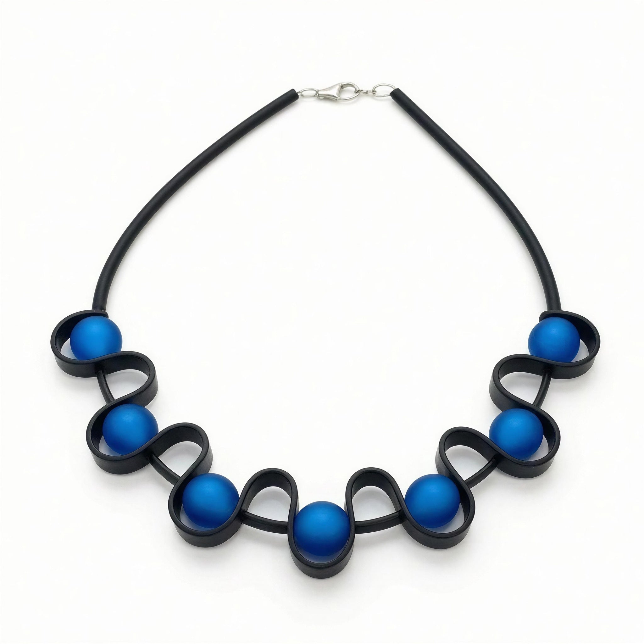 Murano Mesh Cut Blue Glass Chain