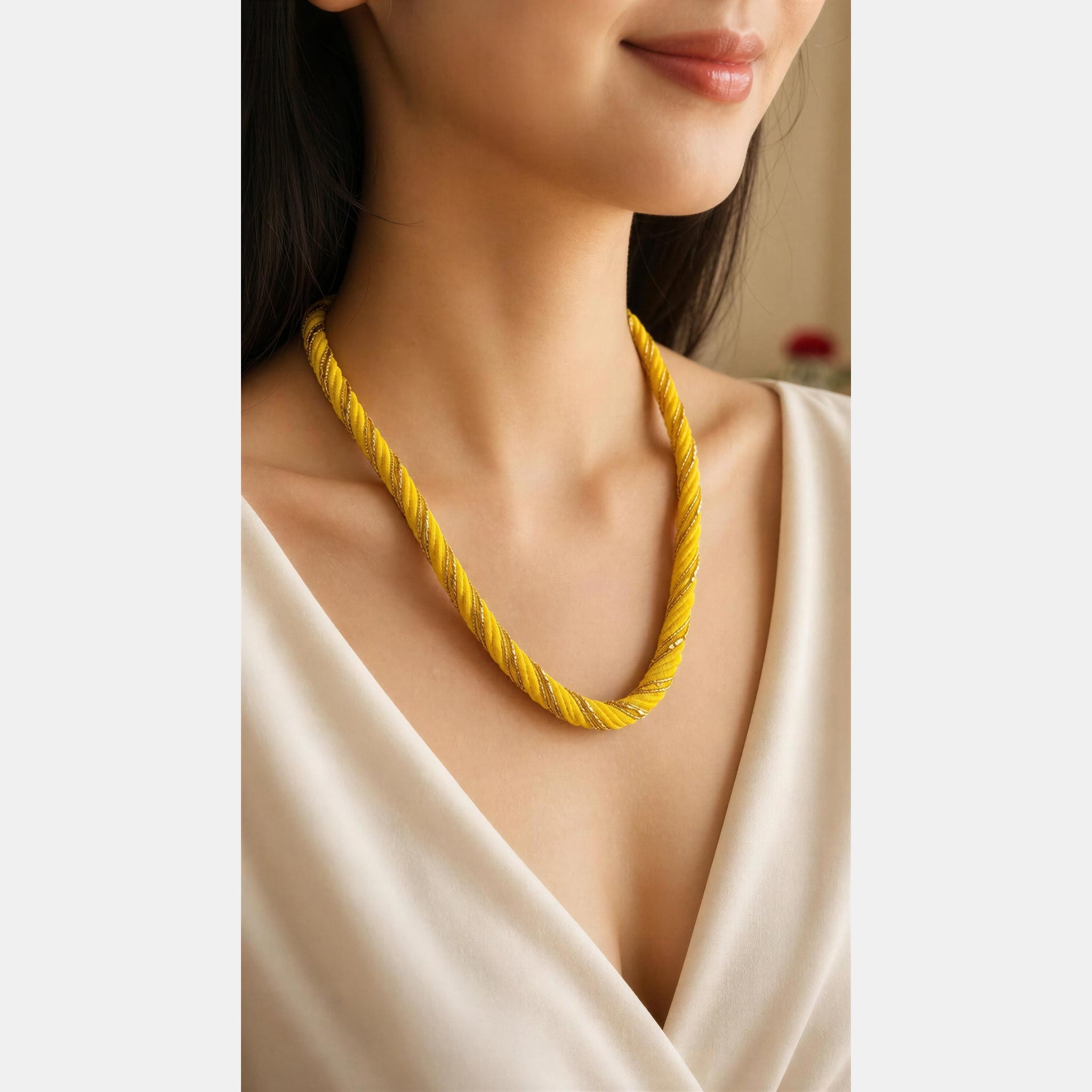 Murano Glass Bead Chain Necklace