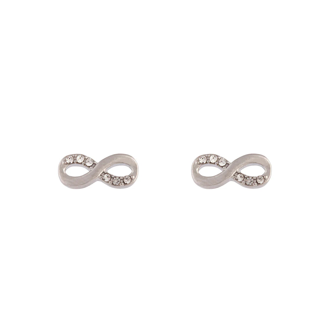 Silver Infinity Diamonte Earring