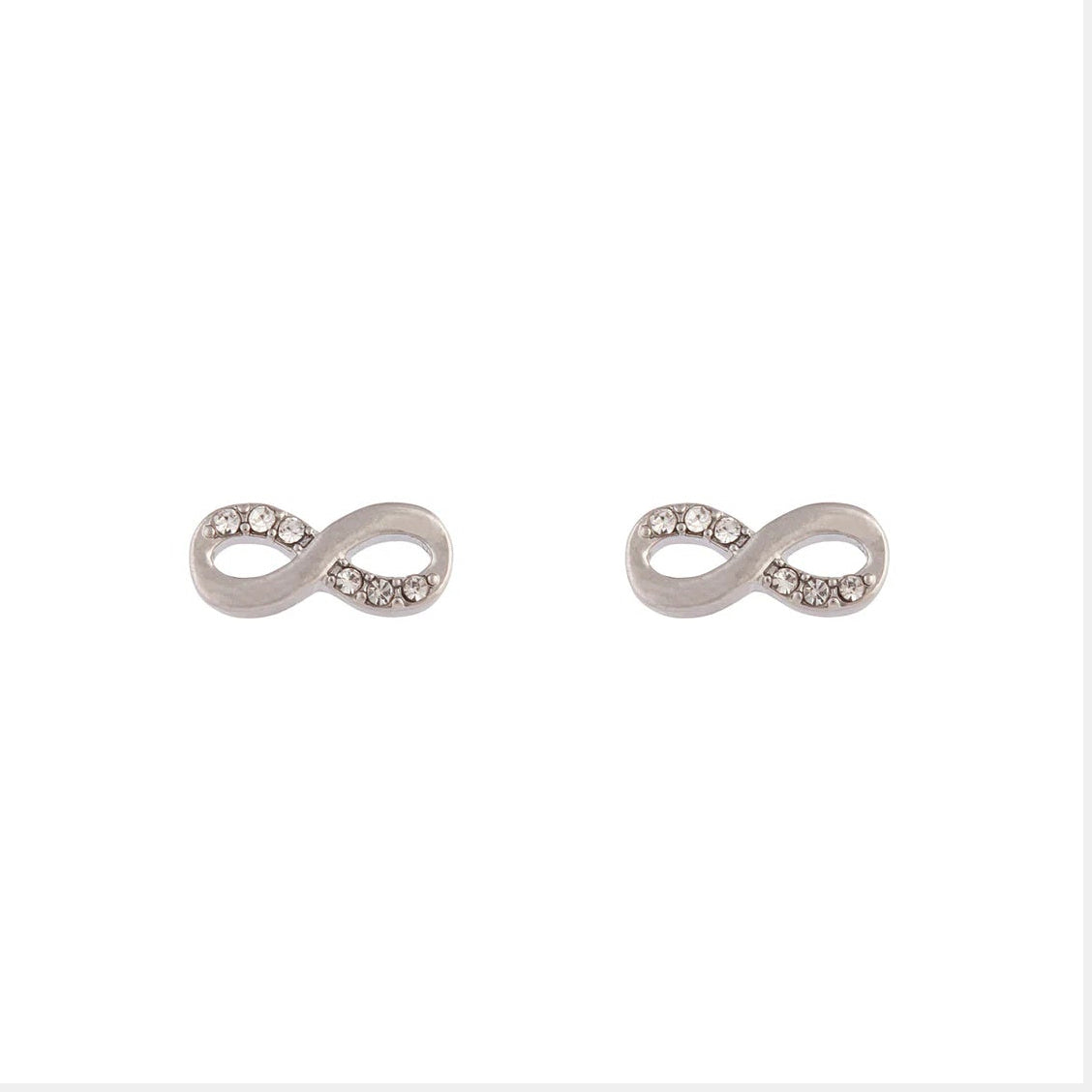 Silver Infinity Diamonte Earring by Lovisa