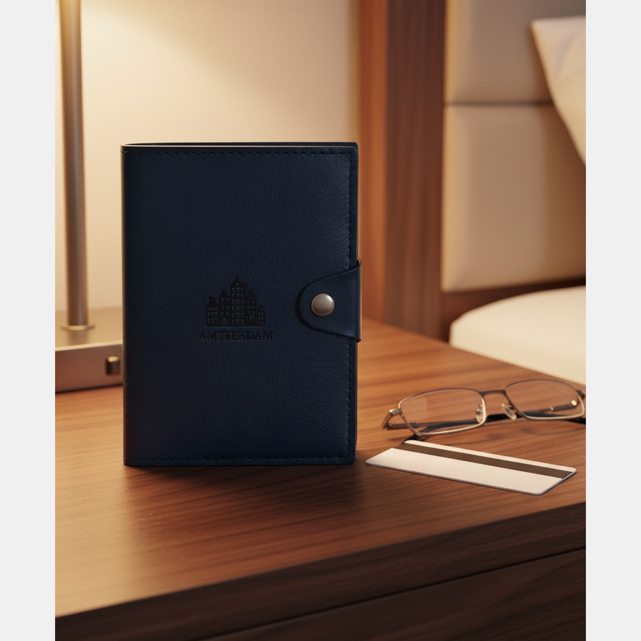 Vegan Leather Passport Holder - Amsterdam