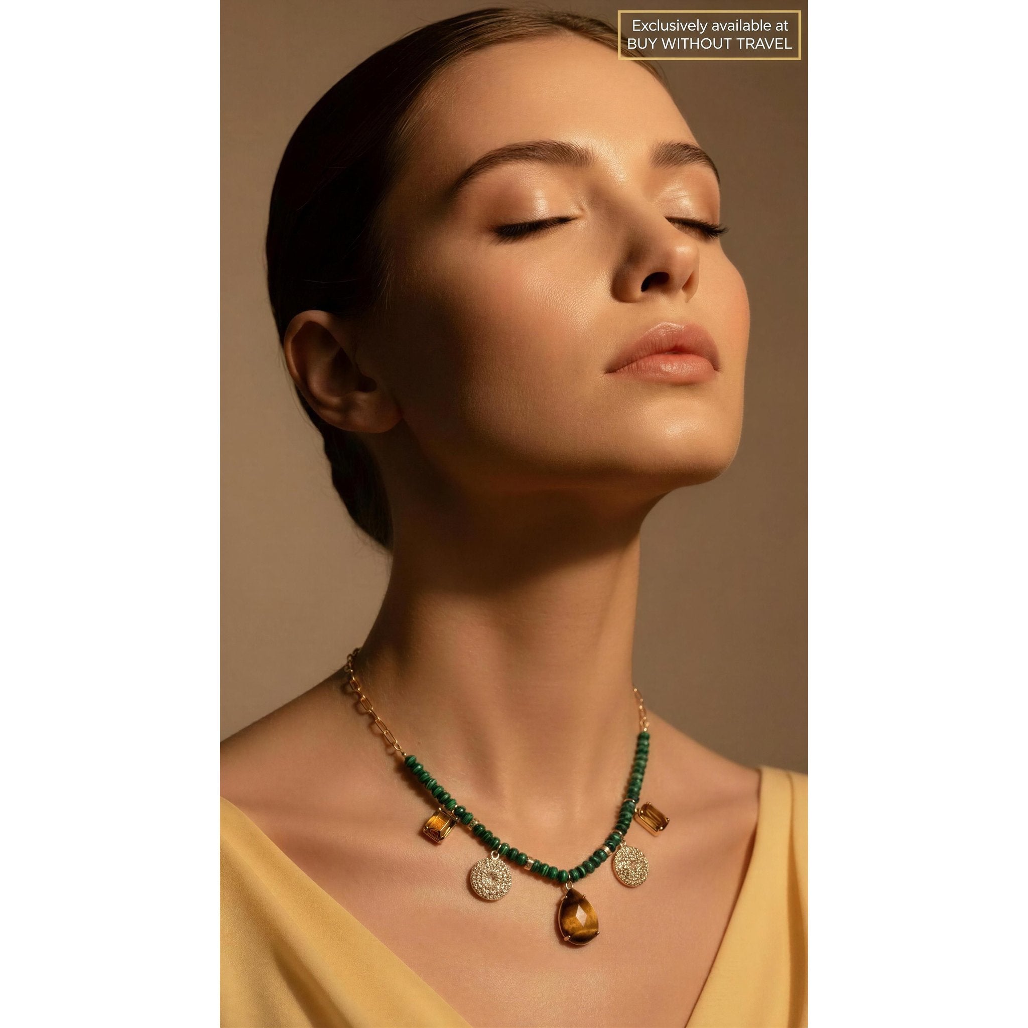 Balabooste Green Beaded necklace from Paris