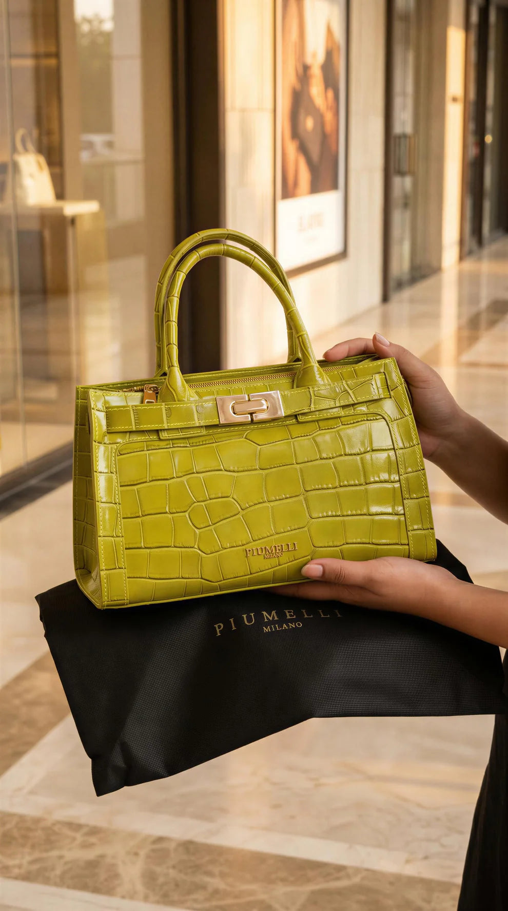 Piumelli Ira Cocco Handbag with Shoulder Strap