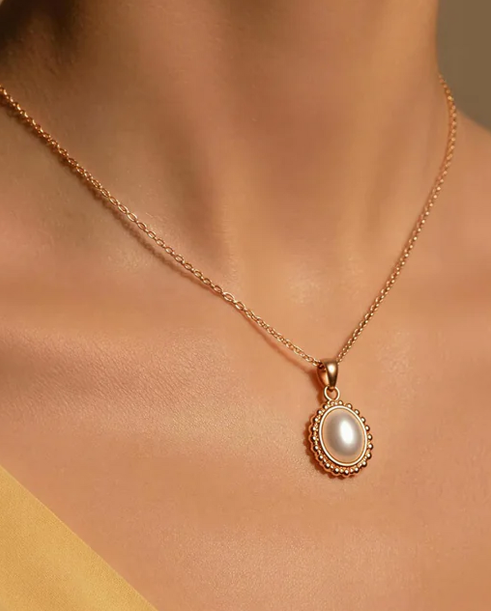 Rose Gold Teardrop Necklace